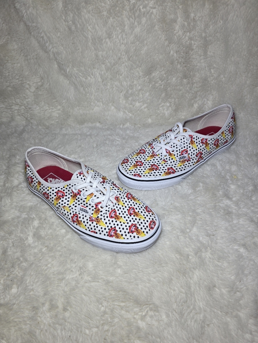 Vans x Kendra Dandy Like New I Scream Sneakers Womens 7 Mens 5.5 Polka Dot Pop